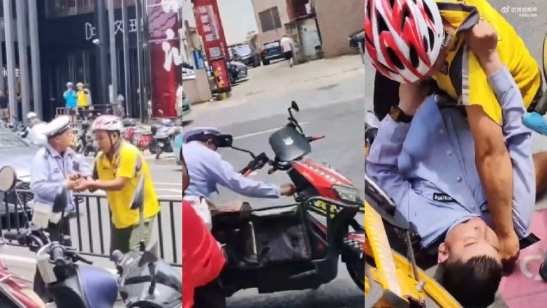 上海外卖小哥怒摔交警，揭示社会矛盾激化